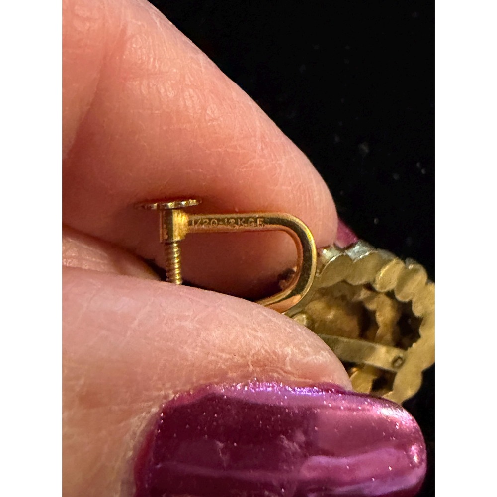 Antique Victorian Garnet Dangle Earrings - Picture 4 of 7
